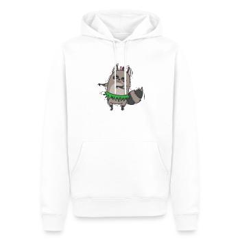 Danses lavables nocturnes omnivores - Sweat à capuche Premium bio Homme - blanc - Devant - Nico (187cm)