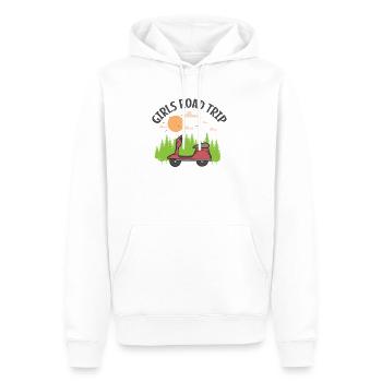 Filles Road Trip Voyage Aventure Route - Sweat à capuche Premium bio Homme - blanc - Devant - Nico (187cm)
