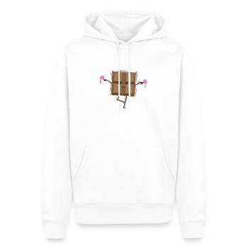 Bar Chocolate Dances Candy Cocoa - Men’s Premium Organic Hoodie - white - Front - Nico (187cm)
