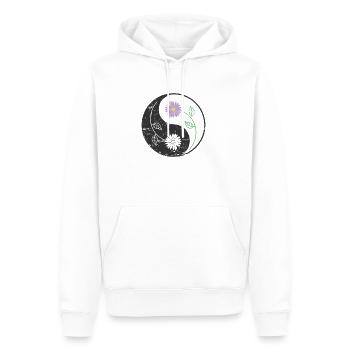 Blume Balance Yin and Yang Symbol Zeichen - Männer Premium Bio Hoodie - Weiß - Vorne - Nico (187cm)