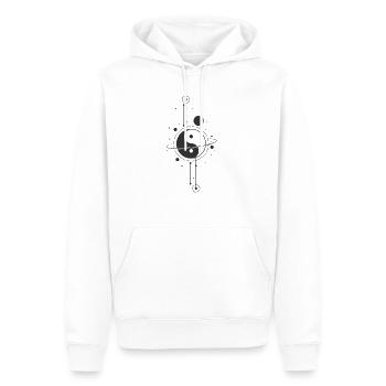 Universum Yin and Yang Zeichen - Männer Premium Bio Hoodie - Weiß - Vorne - Nico (187cm)