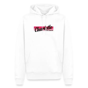 Charlotte, une ville de Caroline du Nord, aux États-Unis - Sweat à capuche Premium bio Homme - blanc - Devant - Nico (187cm)