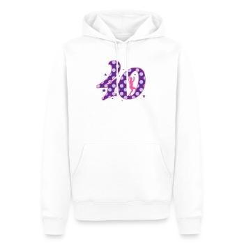 40. Geburtstag im Siebziger Jahre Stil - Männer Premium Bio Hoodie - Weiß - Vorne - Nico (187cm)