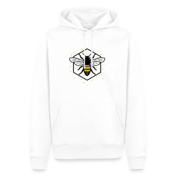 Guêpe abeille apiculteur - Sweat à capuche Premium bio Homme - blanc - Devant - Nico (187cm)