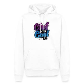 Chef of Cool Ideas - Männer Premium Bio Hoodie - Weiß - Vorne - Nico (187cm)