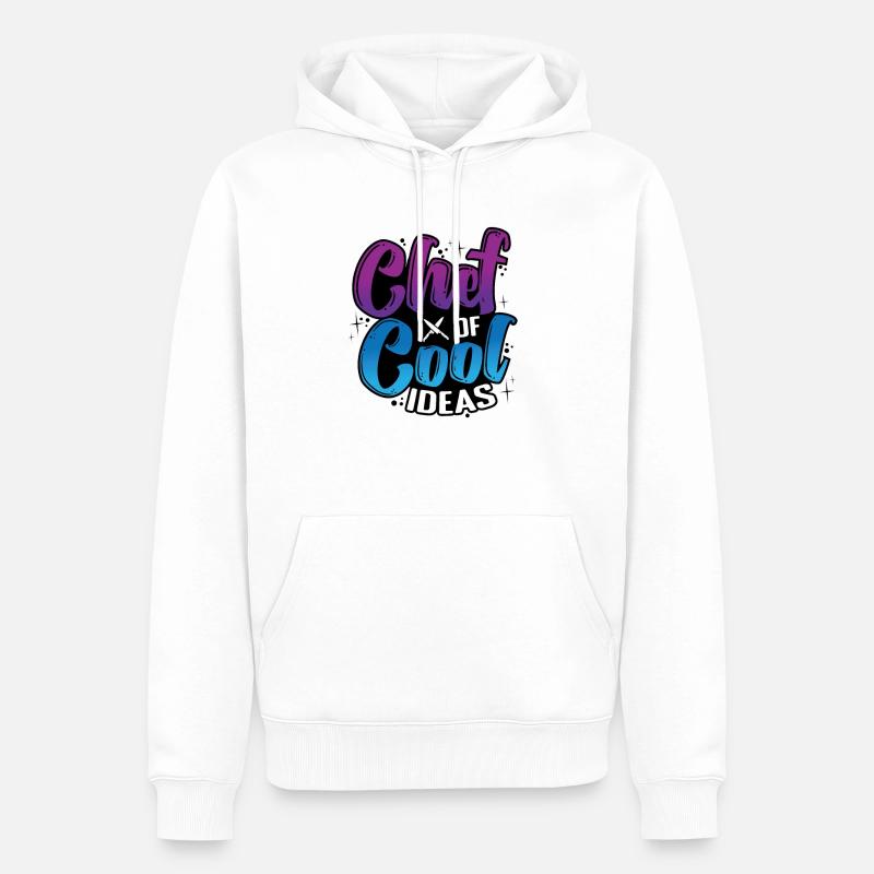 Chef d’idées cool - Sweat à capuche Premium bio Homme - blanc