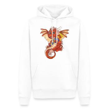 Niedlicher Drache Einschulung Kind Zuckertüte - Männer Premium Bio Hoodie - Weiß - Vorne - Nico (187cm)