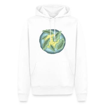 Spiralblaue gelbe Steineichenblätter - Männer Premium Bio Hoodie - Weiß - Vorne - Nico (187cm)