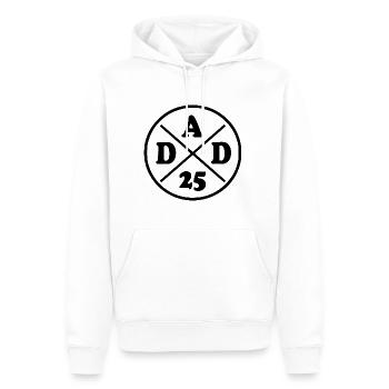 Dad 2025 - dad 25 - Männer Premium Bio Hoodie - Weiß - Vorne - Nico (187cm)