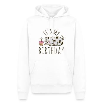 Es ist mein Geburtstag Hund - Männer Premium Bio Hoodie - Weiß - Vorne - Nico (187cm)