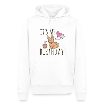 Es ist mein Geburtstag Hund - Männer Premium Bio Hoodie - Weiß - Vorne - Nico (187cm)