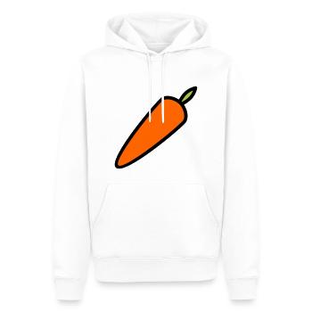 Carotte ou carotte - Sweat à capuche Premium bio Homme - blanc - Devant - Nico (187cm)