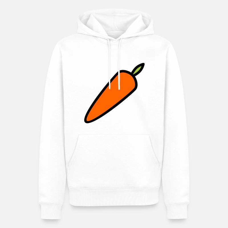 Möhre oder Karotte - Männer Premium Bio Hoodie - Weiß