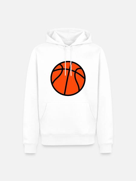 Basketball - Men’s Premium Organic Hoodie - white