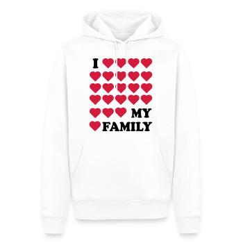 Famille - Sweat à capuche Premium bio Homme - blanc - Devant - Nico (187cm)