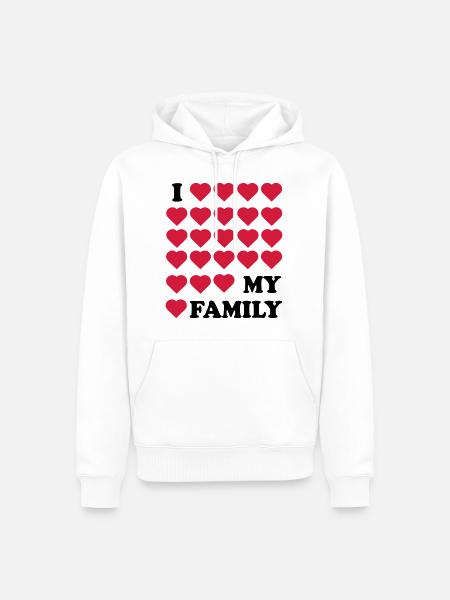 Family - Men’s Premium Organic Hoodie - white