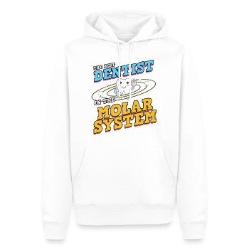 Zahnarzt Zahnarzthelferin Universum I Geschenk - Männer Premium Bio Hoodie - Weiß - Vorne - Nico (187cm)