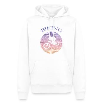 biking - Männer Premium Bio Hoodie - Weiß - Vorne - Nico (187cm)
