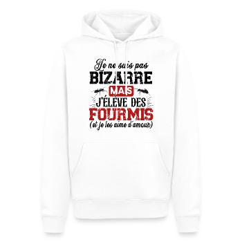 Fourmi Fourmis Fourmiculture Insecte Cadeau Humour - Sweat à capuche Premium bio Homme - blanc - Devant - Nico (187cm)