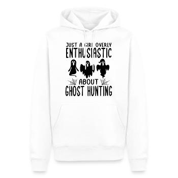 Geisterjäger - Männer Premium Bio Hoodie - Weiß - Vorne - Nico (187cm)