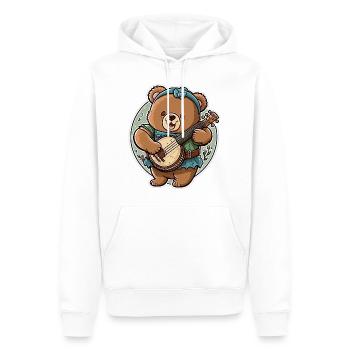 Banjo Ours - Sweat à capuche Premium bio Homme - blanc - Devant - Nico (187cm)