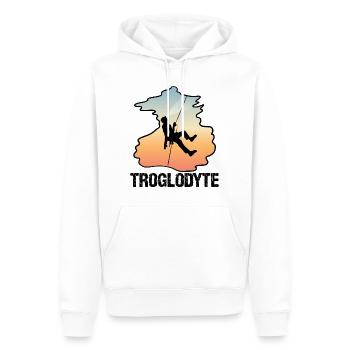 Troglodyte Lustige Höhlenforschung - Höhlenforscher Speläologie - Männer Premium Bio Hoodie - Weiß - Vorne - Nico (187cm)