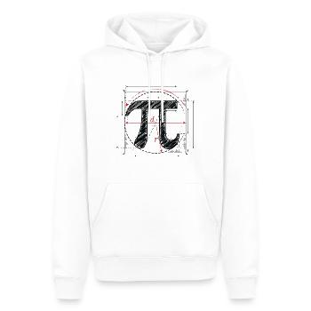 Jour Pi - Sweat à capuche Premium bio Homme - blanc - Devant - Nico (187cm)
