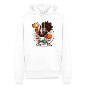 Slam Dunk King - Men’s Premium Organic Hoodie - white - Front - Nico (187cm)