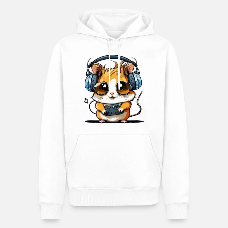 Rythmes de hamster - Sweat à capuche Premium bio Homme - blanc