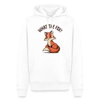 Lustiger Fuchs, what the fox - Männer Premium Bio Hoodie - Weiß - Vorne - Nico (187cm)