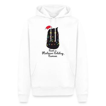 Haben Sie einen mittelmäßigen Urlaub Mensch lustige Katze Weihnachten - Männer Premium Bio Hoodie - Weiß - Vorne - Nico (187cm)