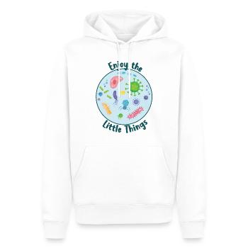 Genießen Sie die Mikrobiologie der kleinen Dinge - Männer Premium Bio Hoodie - Weiß - Vorne - Nico (187cm)