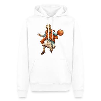 Basket-ball Camel - Sweat à capuche Premium bio Homme - blanc - Devant - Nico (187cm)