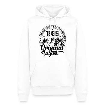 1985 August Original: 39 Years Anniversary Gift - Men’s Premium Organic Hoodie - white - Front - Nico (187cm)