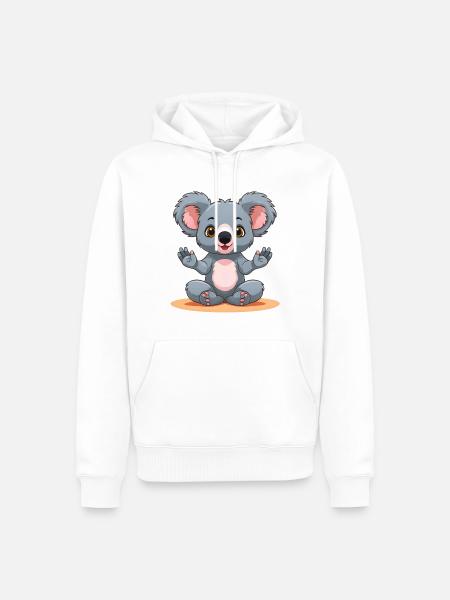 Cute Koala - Men’s Premium Organic Hoodie - white