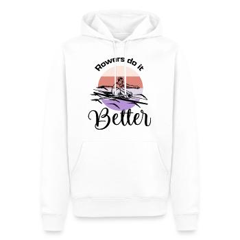 Les rameurs le font mieux - Sweat à capuche Premium bio Homme - blanc - Devant - Nico (187cm)