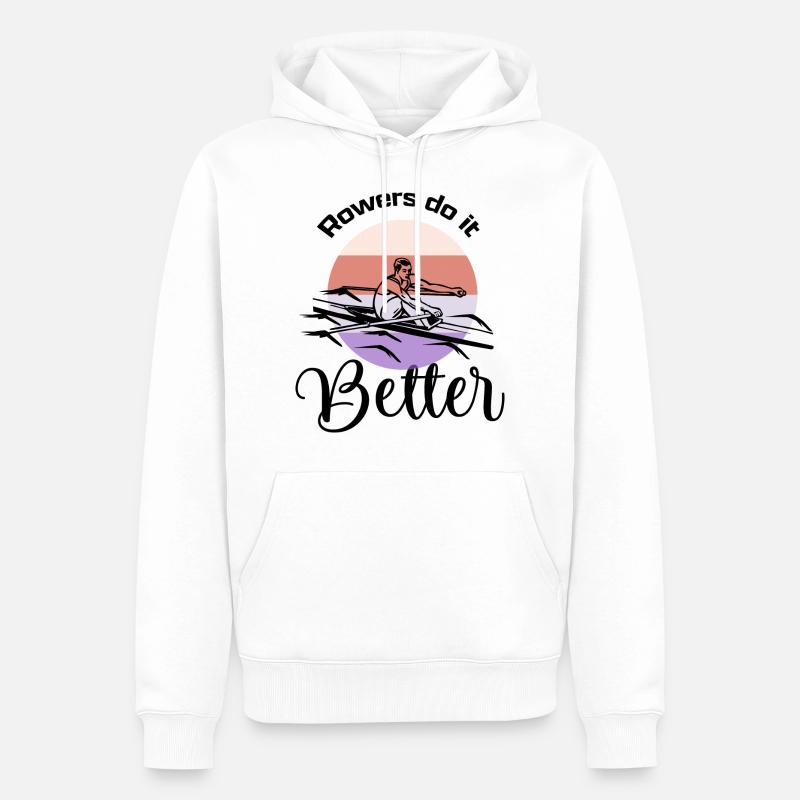 Ruderer machen es besser - Männer Premium Bio Hoodie - Weiß