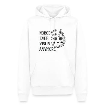 Lustige Mondlandung, die niemand mehr besucht - Männer Premium Bio Hoodie - Weiß - Vorne - Nico (187cm)