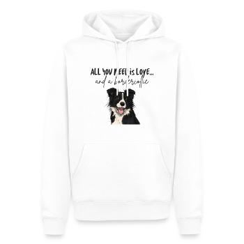 All you need is love and a bordercollie - Männer Premium Bio Hoodie - Weiß - Vorne - Nico (187cm)