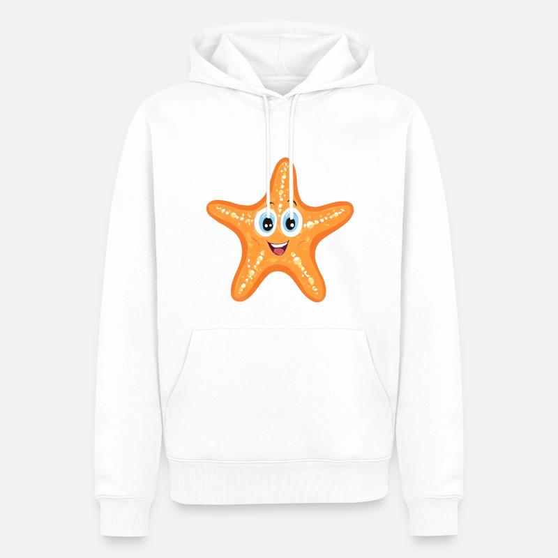 Seestern - Männer Premium Bio Hoodie - Weiß