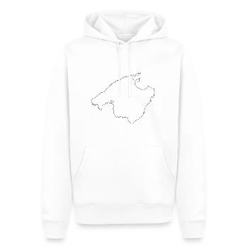 MALLORCA Herz - Männer Premium Bio Hoodie - Weiß - Vorne - Nico (187cm)
