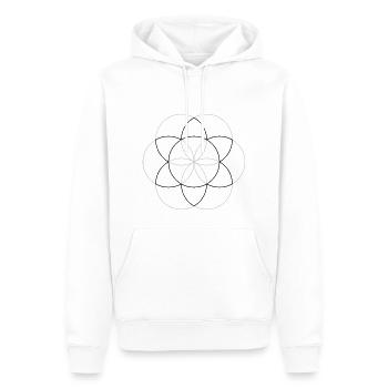 Abstrakte Blume im Mandala - Männer Premium Bio Hoodie - Weiß - Vorne - Nico (187cm)