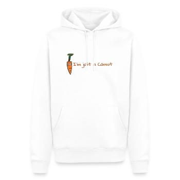 Ich bin nur eine Karotte - Männer Premium Bio Hoodie - Weiß - Vorne - Nico (187cm)