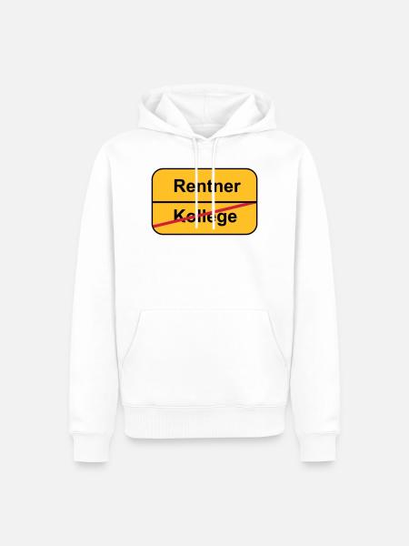 Pensionierung - Männer Premium Bio Hoodie - Weiß