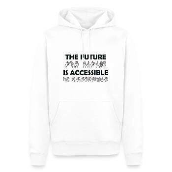 The Future Is Accessible Sign Language - Men’s Premium Organic Hoodie - white - Front - Nico (187cm)