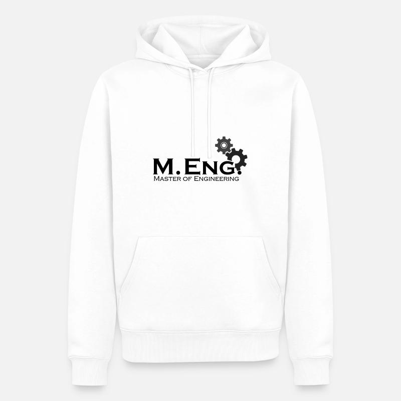 Master d’ingénierie avec engrenage - Sweat à capuche Premium bio Homme - blanc
