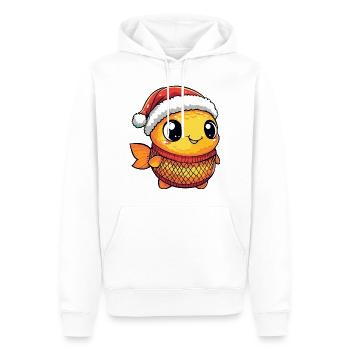 Goldfische Weihnachten - Männer Premium Bio Hoodie - Weiß - Vorne - Nico (187cm)