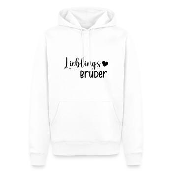 Lieblings Bruder Geschenkidee - Männer Premium Bio Hoodie - Weiß - Vorne - Nico (187cm)