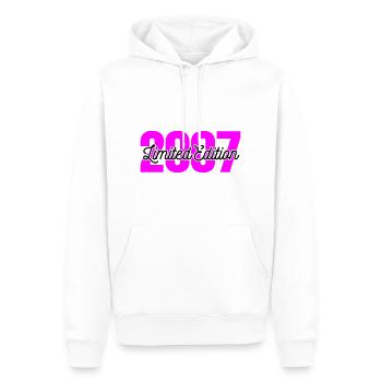 2007 Limited Edition Geburtstagsshirt - Männer Premium Bio Hoodie - Weiß - Vorne - Nico (187cm)