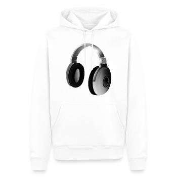 Kopfhörer - Männer Premium Bio Hoodie - Weiß - Vorne - Nico (187cm)